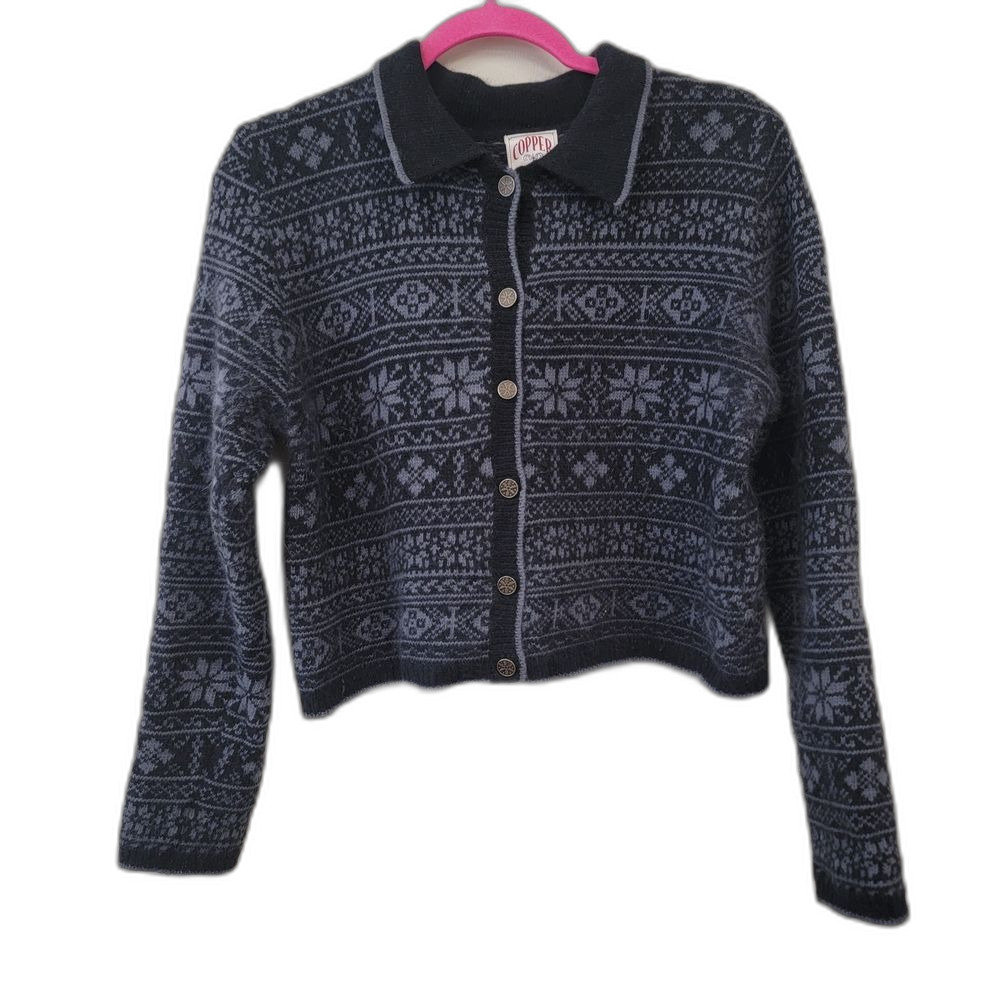 Copper Key Y2K Angora Blend Knit Cardigan